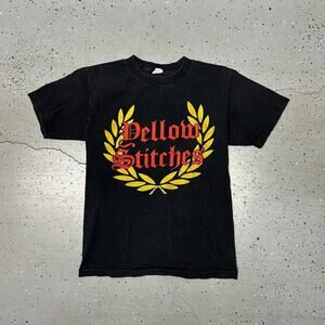 Y2K Yellow Stitches Band Tee